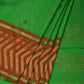 Green Uppada Silk Handloom Saree with Border Design - Global Threads | Swadesiicart