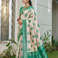 Anaita Green Silk Blend Woven Saree With Blouse