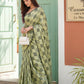 Anaita Green Linen Cotton Woven Saree With Blouse