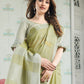 Anaita Green Linen Embroidery Saree With Blouse