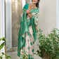 Anaita Green Silk Blend Woven Saree With Blouse
