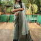 Anaita Green Woven Design Pure Kanjivaram Soft Satin Silk Saree With Blouse