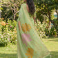 Anaita Green Linen Saree With Blouse Piece