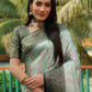 Anaita Green Woven Design Pure Kanjivaram Soft Satin Silk Saree With Blouse