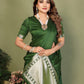 Anaita Green Zari Weaving Work Satin Silk Saree With Blouse