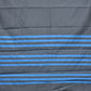 Grey and Blue Bamboo Cotton Plain Saree with Small Temple Border Design No Blouse - Global Threads | Swadesiicart