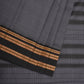 Grey Bamboo Cotton Saree with Checks Design - Global Threads | Swadesiicart