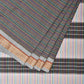 Grey Bamboo Cotton Saree with Checks Design No Blouse - Global Threads | Swadesiicart