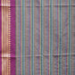 Grey Bamboo Cotton Saree with Checks Design No Blouse - Global Threads | Swadesiicart