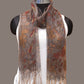 Grey Kalamkari Hand Painted Organza Stole with Floral Design - Global Threads | Swadesiicart