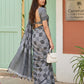 Anaita Grey Linen Cotton Woven Saree With Blouse