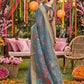 Anaita Grey Linen Cotton Woven Saree With Blouse