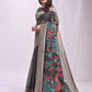 Anaita Grey Linen Cotton Woven Saree With Blouse