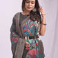 Anaita Grey Linen Cotton Woven Saree With Blouse