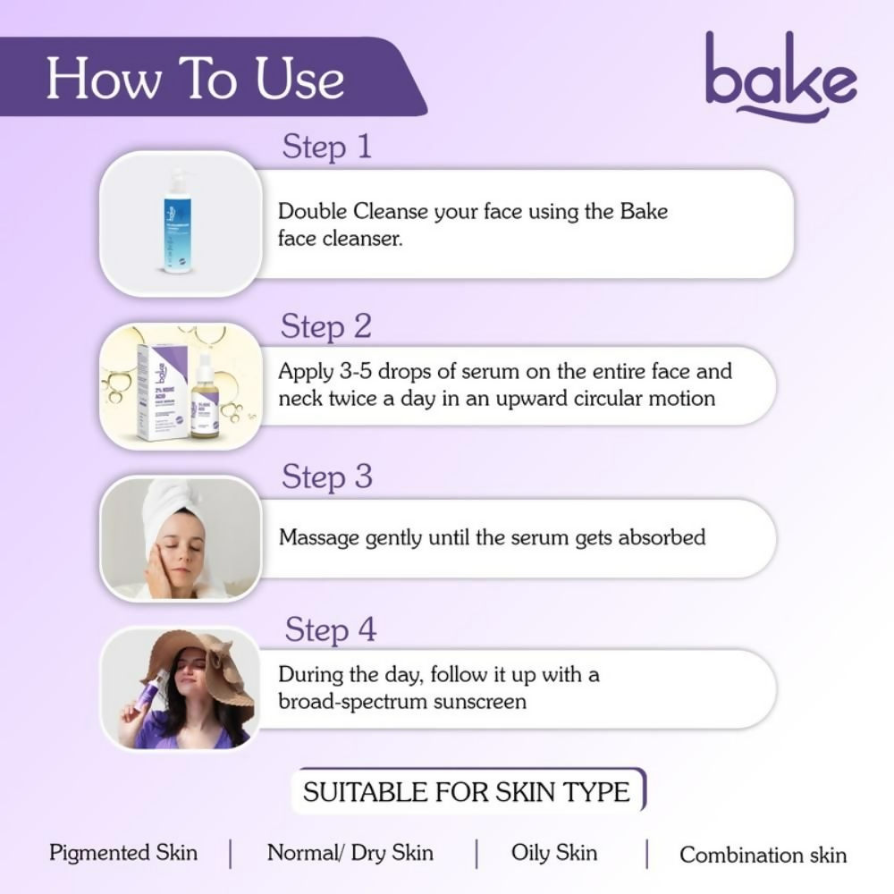 Bake 2% Kojic Acid Face Serum With Niacinamide | Swadesiicart