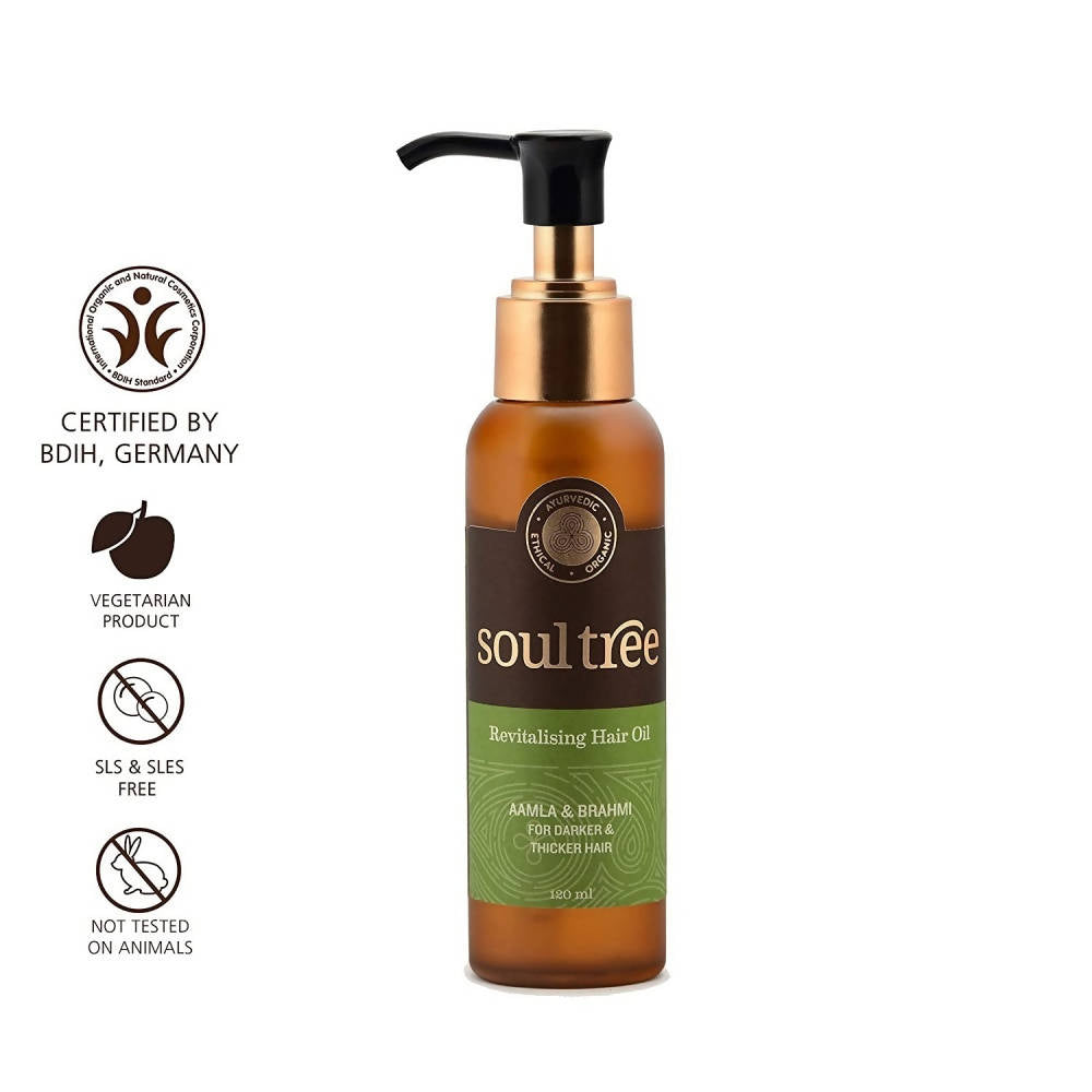 Soultree Revitalising Hair Oil with Aamla & Brahmi - Swadesiicart