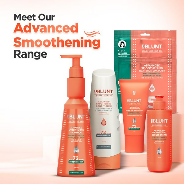 BBlunt Advanced Smoothening Serum Cream with Keratin & Hyaluronic Acid - Limited Time Offer - Swadesiicart