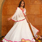 AI Fashion White Georgette Designer Navratri Wear Lehenga Choli Collection