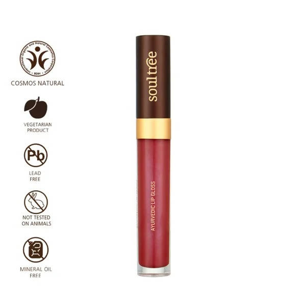 Soultree Ayurvedic Lip Gloss - Lush Berry - Swadesiicart