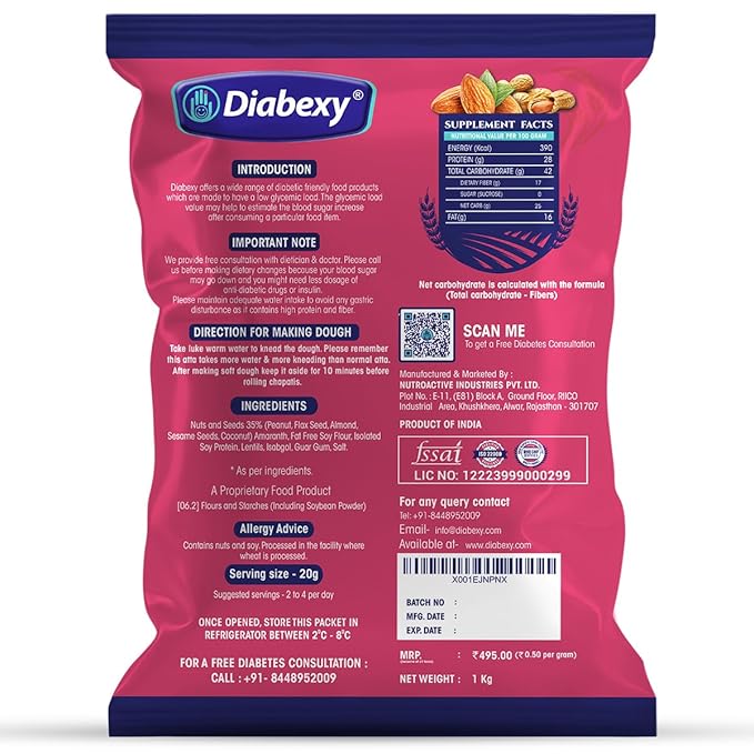 Diabexy Atta Gluten Free - Swadesiicart