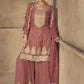 Vegaa Fashion Brown Real Chinon Digital Print Palazzo Suit - Swadesiicart