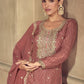 Vegaa Fashion Brown Real Chinon Digital Print Palazzo Suit - Swadesiicart