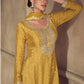 Vegaa Fashion Yellow Real Chinon Digital Print Palazzo Suit - Swadesiicart