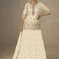 Vegaa Fashion Off White Chinon Embroidered Designer Palazzo Suit - Swadesiicart