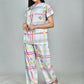 Morchari Digital Print Semi Muslin Co-Ord Set Top & Trouser-Multicolor - Swadesiicart