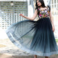 Jyoti Fashion Women's Black Sequins Embroidery Faux Blooming Anarkali Dress | Swadesiicart