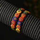 Afast Designer Fancy Party Bangle/ Kada Set, Multicolor, Metal, Pack Of 2 - Swadesiicart