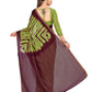 Mimosa Women's Green Chiffon Banarasi Silk Saree | Swadesiicart