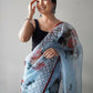 Vamsee Sky Organza Saree - Swadesiicart
