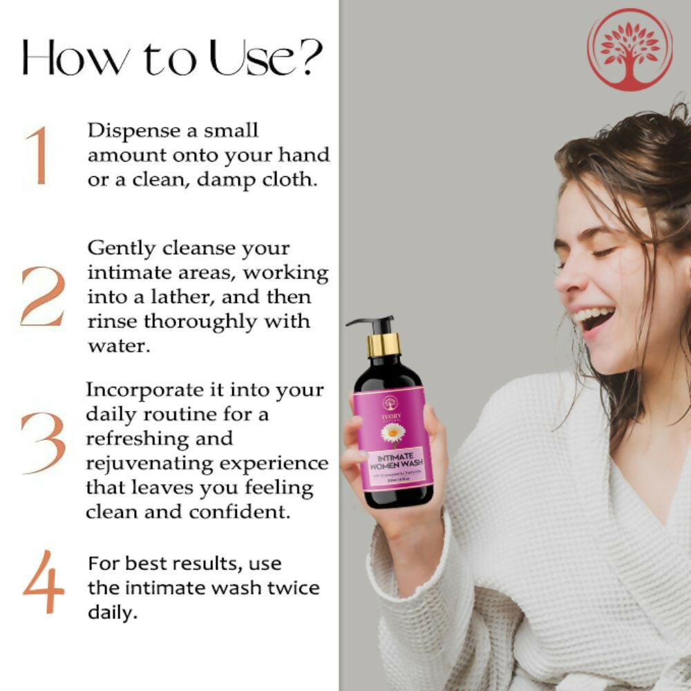 Ivory Natural Intimate Women Wash For Gentle Intimate Cleansing, Soothing Protection, & Lasting Freshness | Swadesiicart