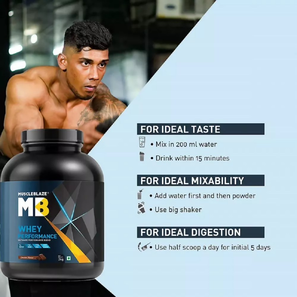 MuscleBlaze Whey Performance Protein Chocolate | Swadesiicart