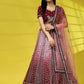 Maroon Fancy Net Sequence Embroidered Lehenga Choli with Dupatta - Dhara | Swadesiicart