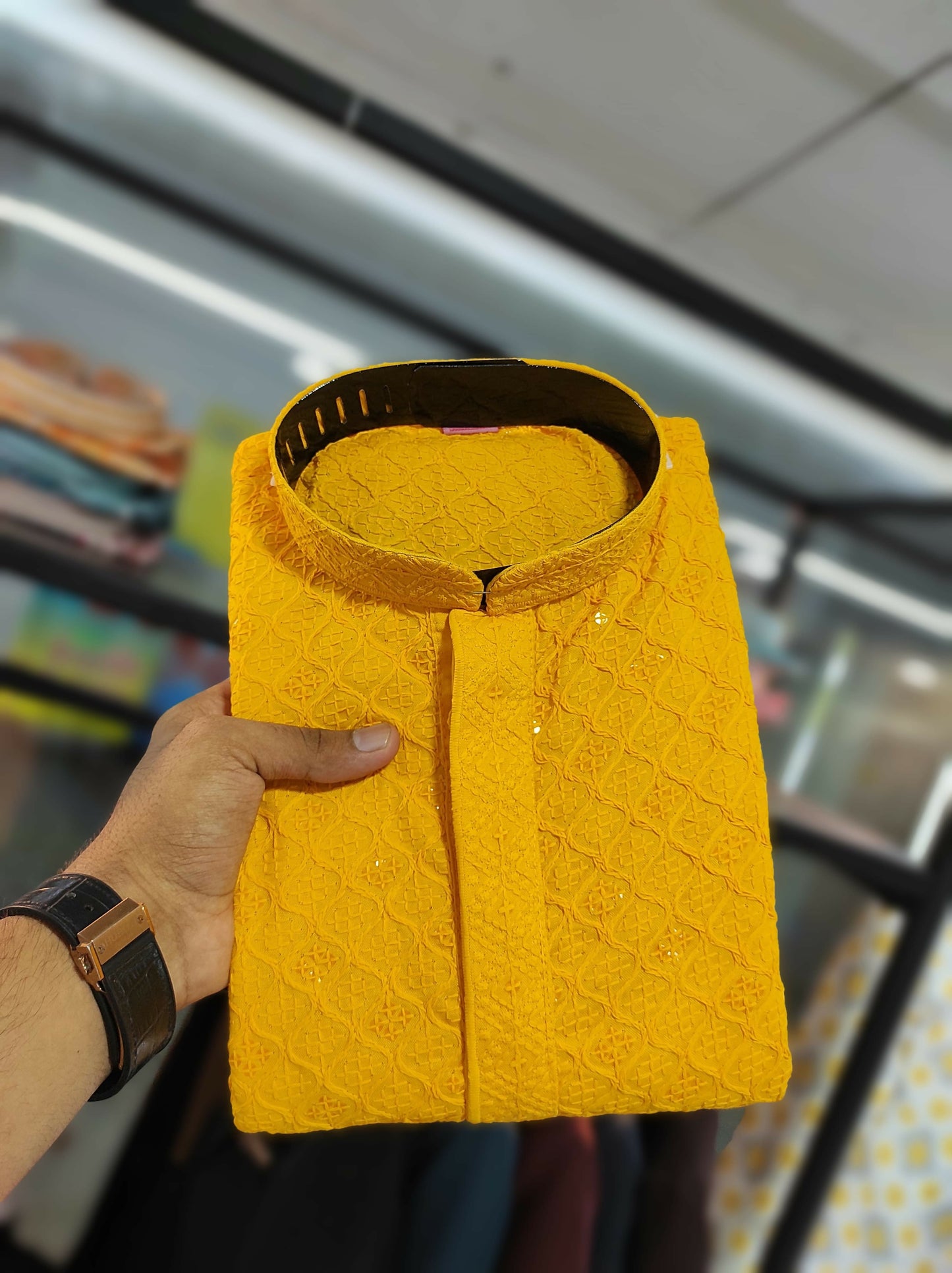 Anaita Yellow Embroidered Rayon Straight Kurta