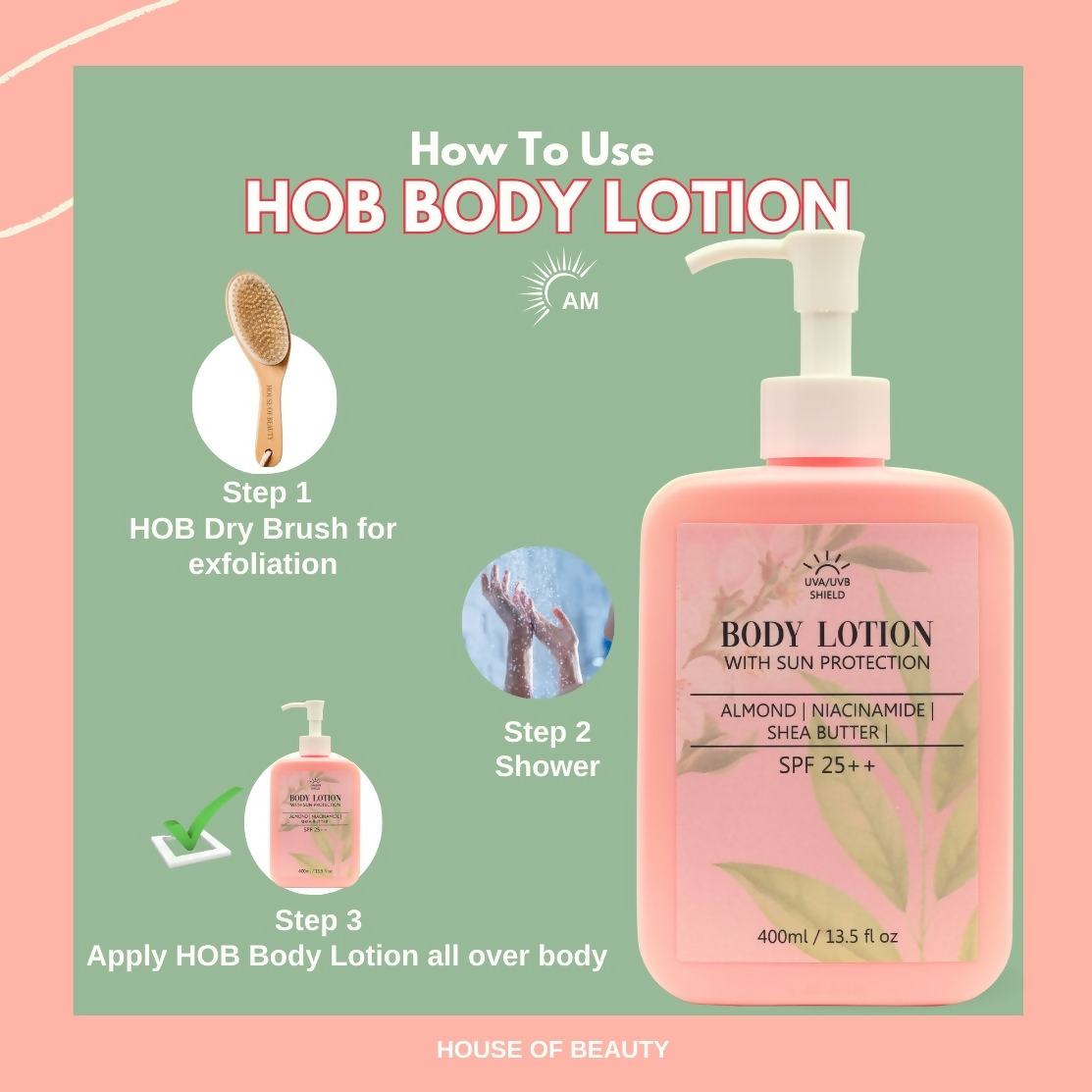 House of Beauty Body Lotion SPF25+ - Swadesiicart