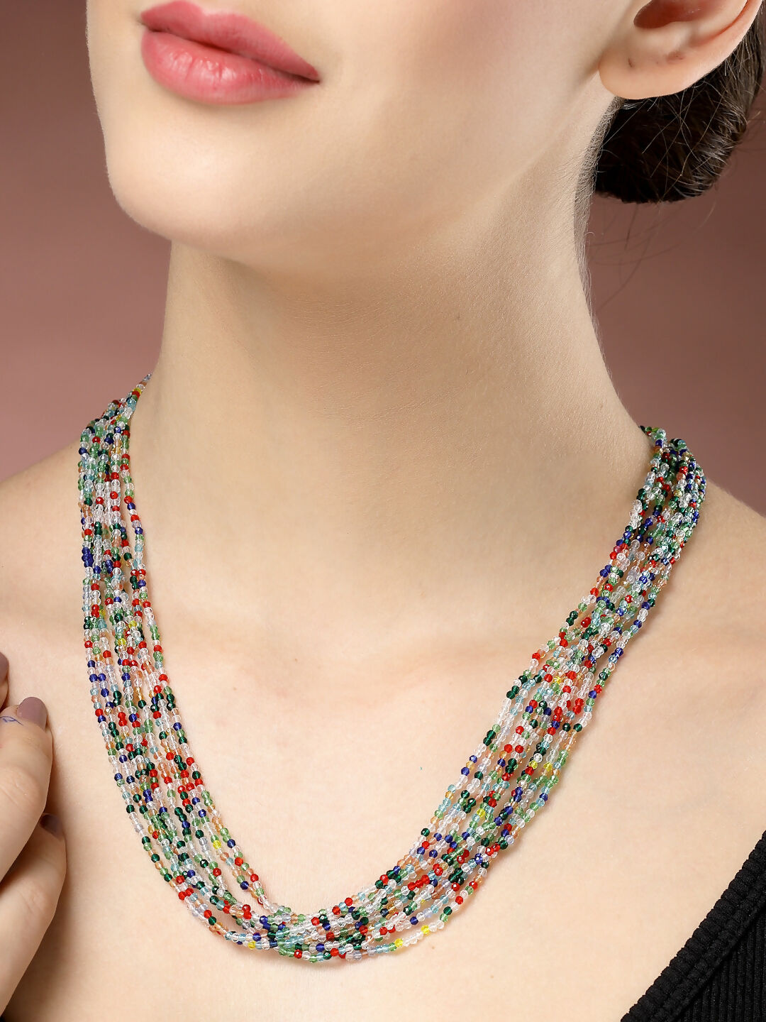 NVR Women's Multi-Coloured Handcrafted Necklace | Swadesiicart