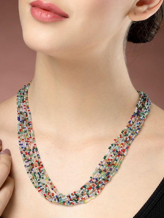 NVR Women's Multi-Coloured Handcrafted Necklace | Swadesiicart