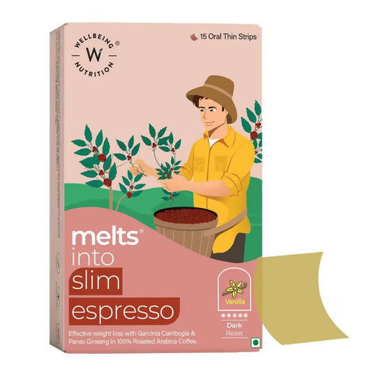 Wellbeing Nutrition Melts Slim Espresso Strips - Vanilla Flavor | Swadesiicart