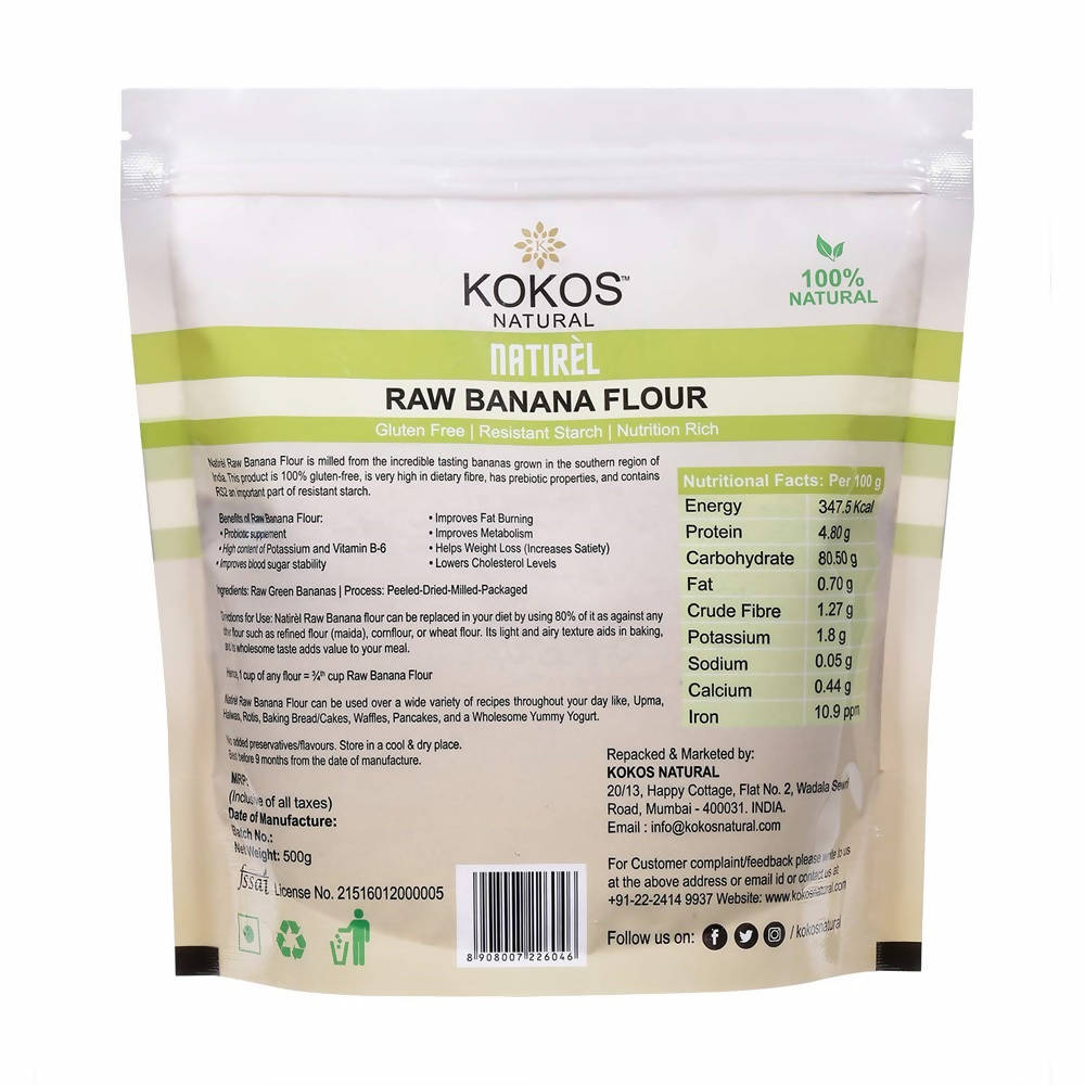 Kokos Natural Natirèl Raw Banana Flour - Swadesiicart