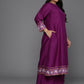 Ahalyaa Women's Traditional wear Kurta Set - Purple | Swadesiicart