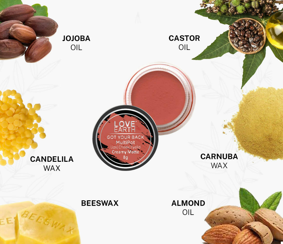 Love Earth Lip Tint & Cheek Tint Multipot-Got Your Back - Swadesiicart