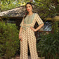 Juniper Women Ivory Rayon Printed Straight Jumpsuit - Swadesiicart