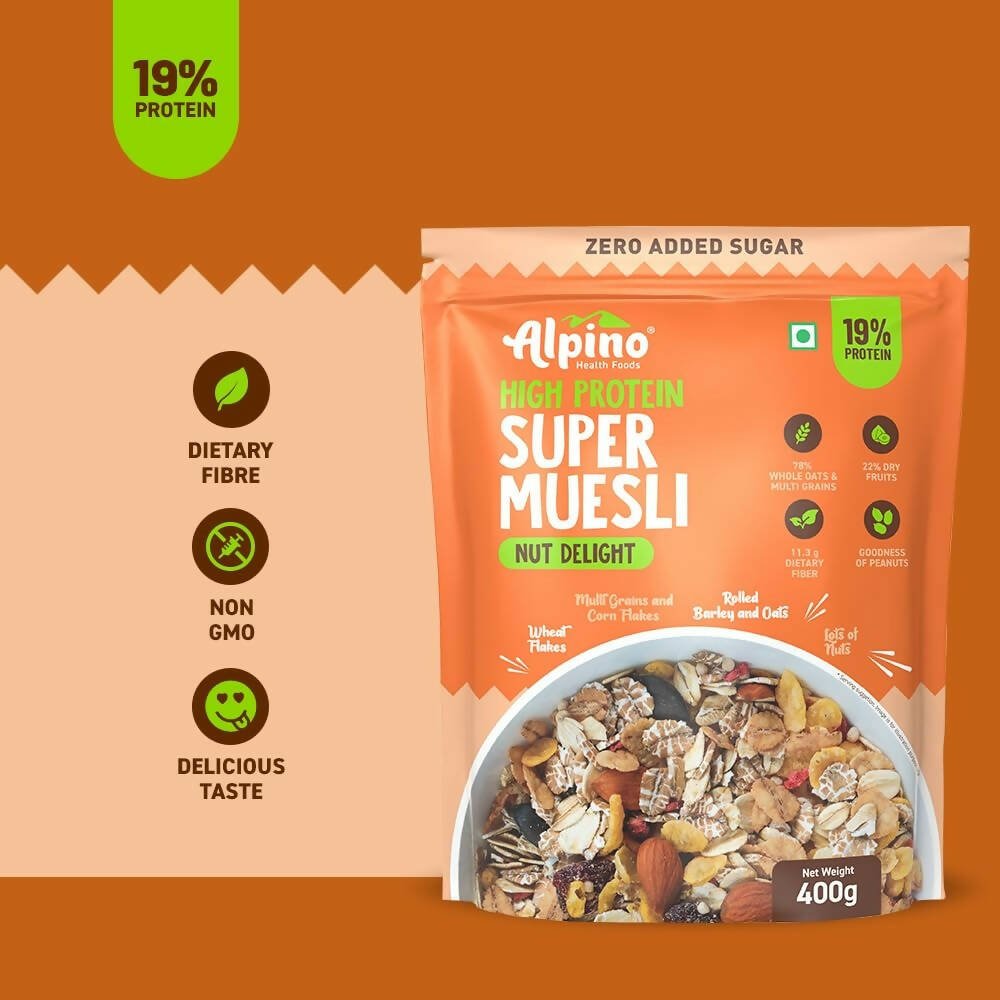 Alpino High Protein Super Muesli Nut Delight - Swadesiicart
