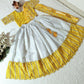 Jyoti Fashion Classy Yellow Heavy Chenille Sequins Embroidered Kids Lehenga Choli Set | Swadesiicart