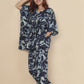 Breathables Women’S Loungewear Kaftan Cotton Blue Floral Print Co-Ord Set