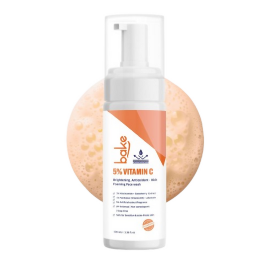 Bake 5% Vitamin C Foaming Face Wash with 3% Niacinamide | Swadesiicart
