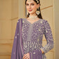 Anaita Yellow Embroidered Faux Georgette Anarkali Suit